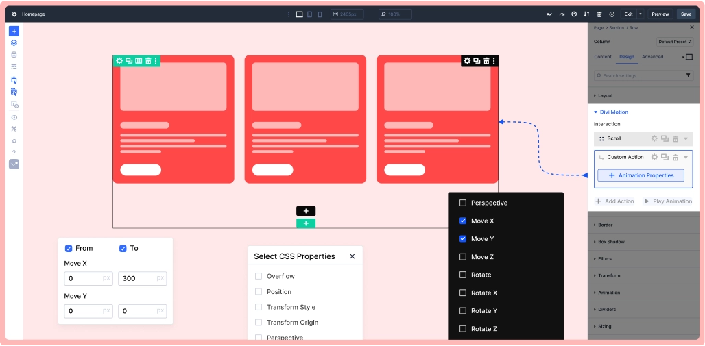add-properties-to-create-animation-in-divi Add Properties To Create Animation In Divi